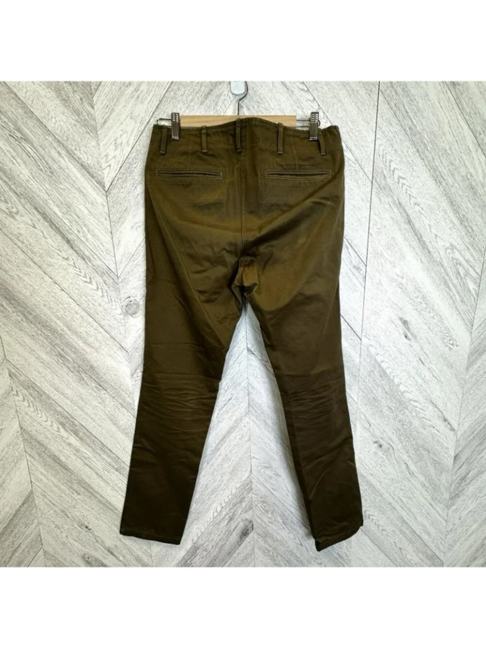 Wings + Horns Chino Pants Mens Size 31 Olive Green Button Fly 32